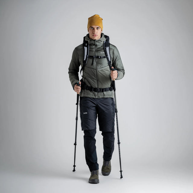 Spiro Men's Insulated Hybrid Jacket — Thyme Green