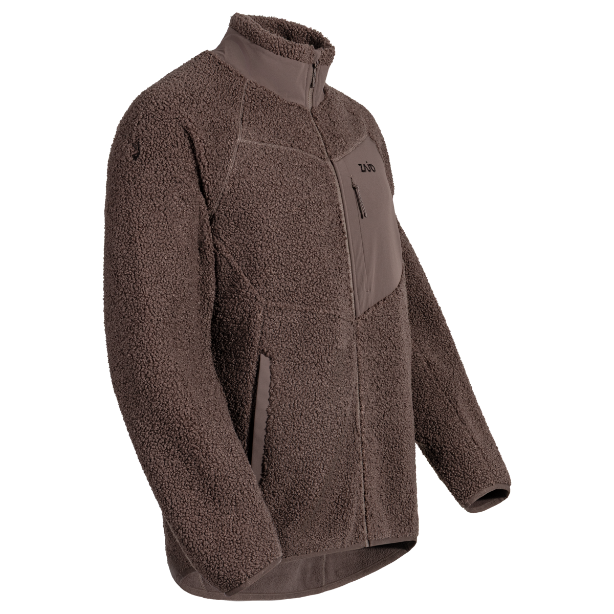 Palpo Men's Pile Fleece Jacket — Cocoa Brown