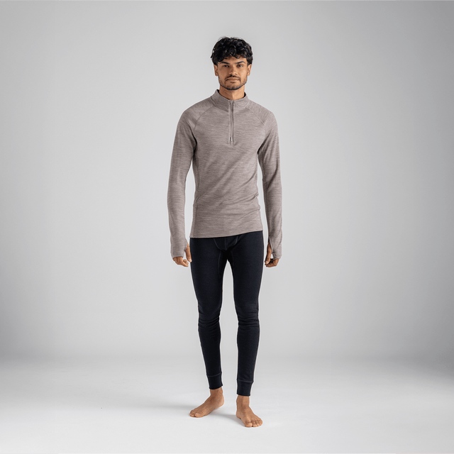 Hejma Men's Merino Zip Top — Blue