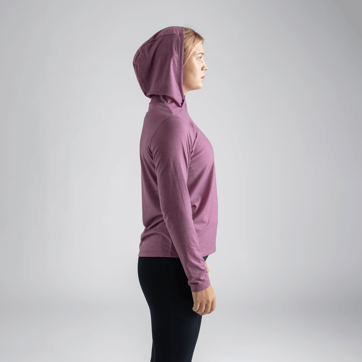 Kora Women's Merino Hoodie — Iced Mauve
