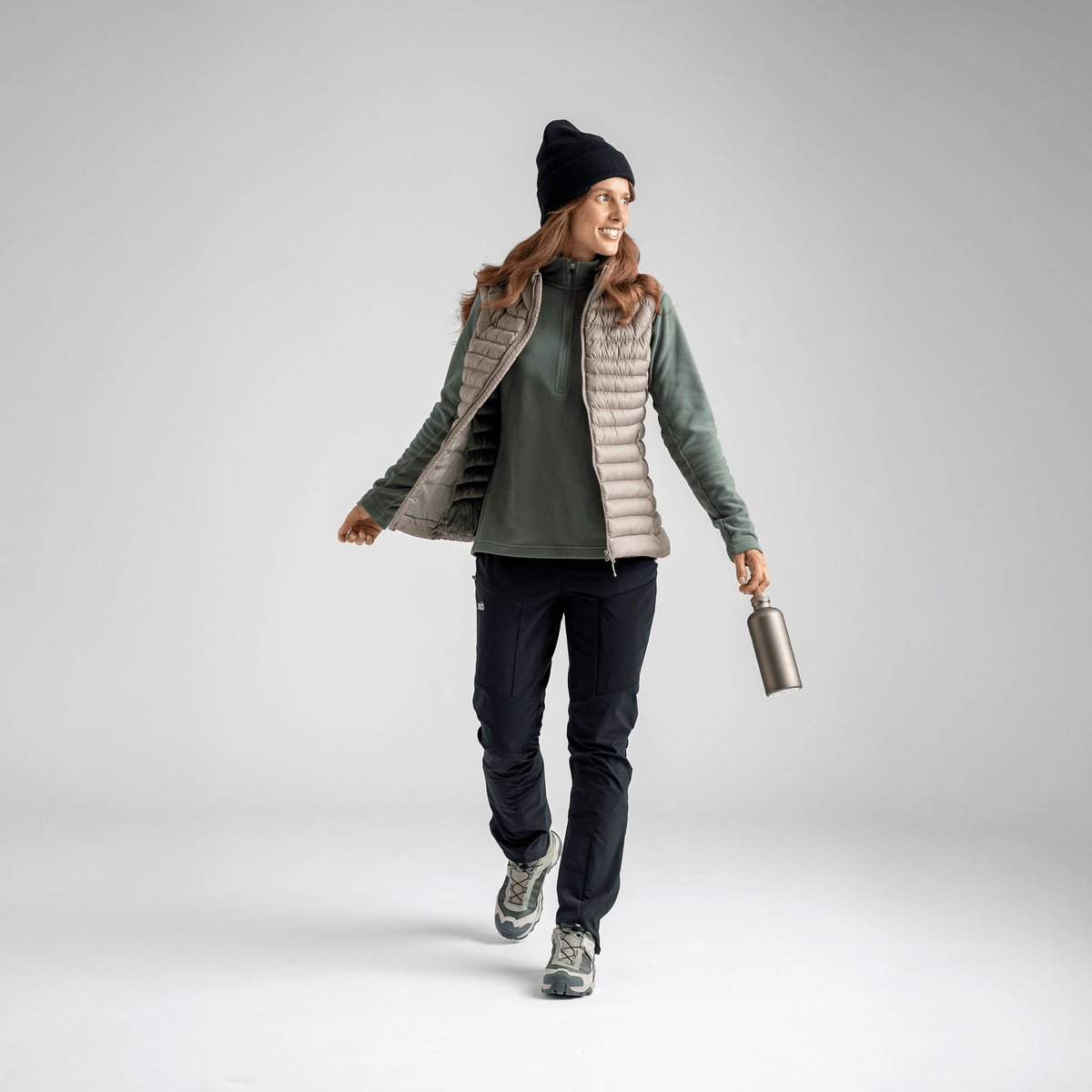 Nubaro Women's Insulated Vest — Taupe Beige