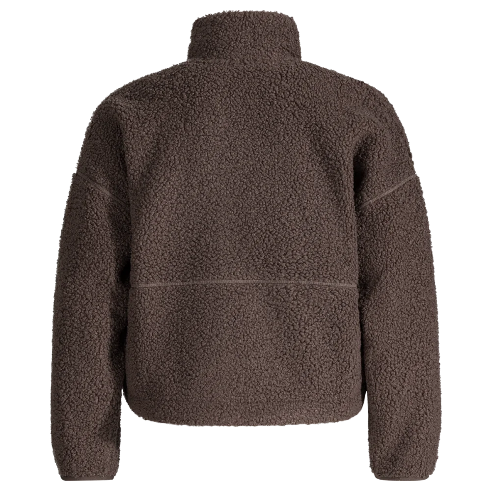 Palpo Kid's Pile Fleece Cropped Jacket — Cocoa Brown