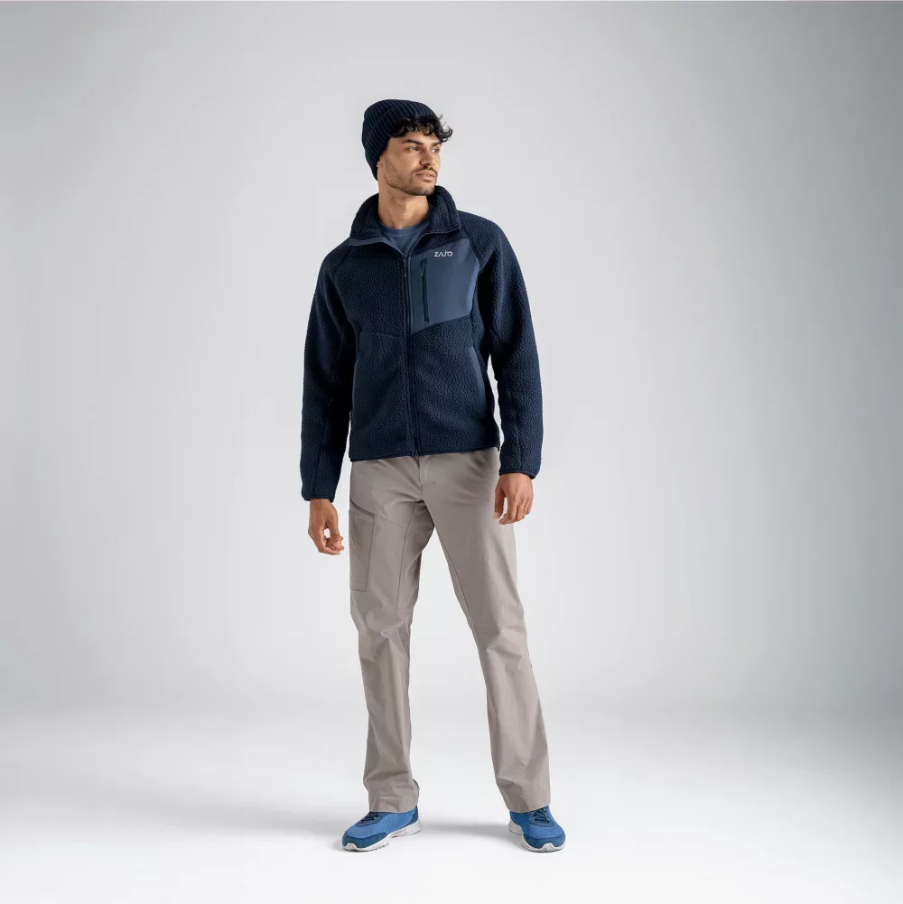 Palpo Men's Pile Fleece Jacket — Cocoa Brown