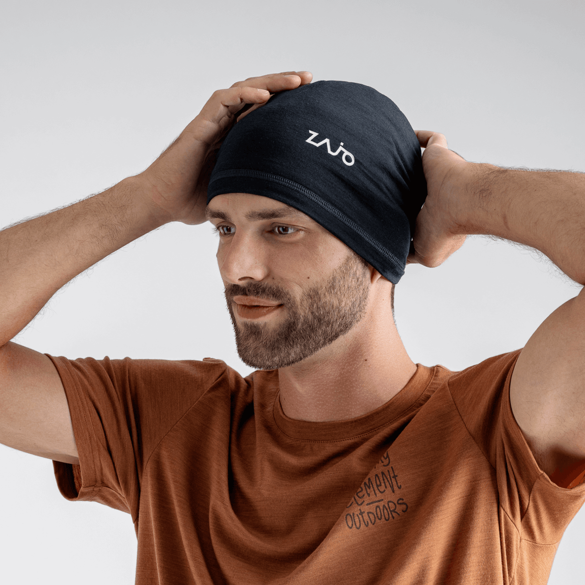 Senti Merino Multifunctional Scarf — Black Olive