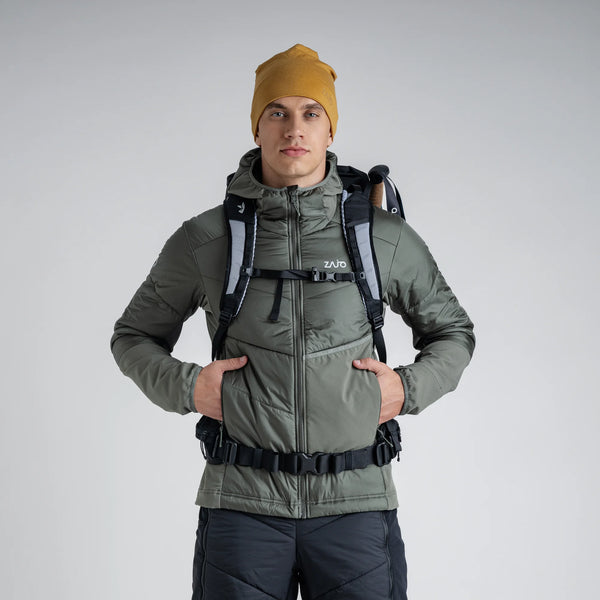 Spiro Men's Insulated Hybrid Jacket — Burned Red