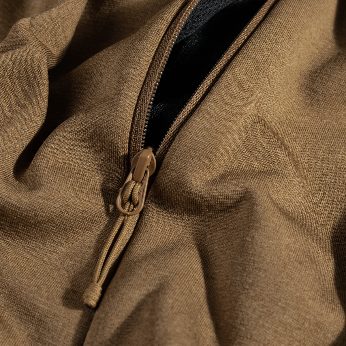 Amiko Men's Fleece Hooded Jacket — Golden Brown
