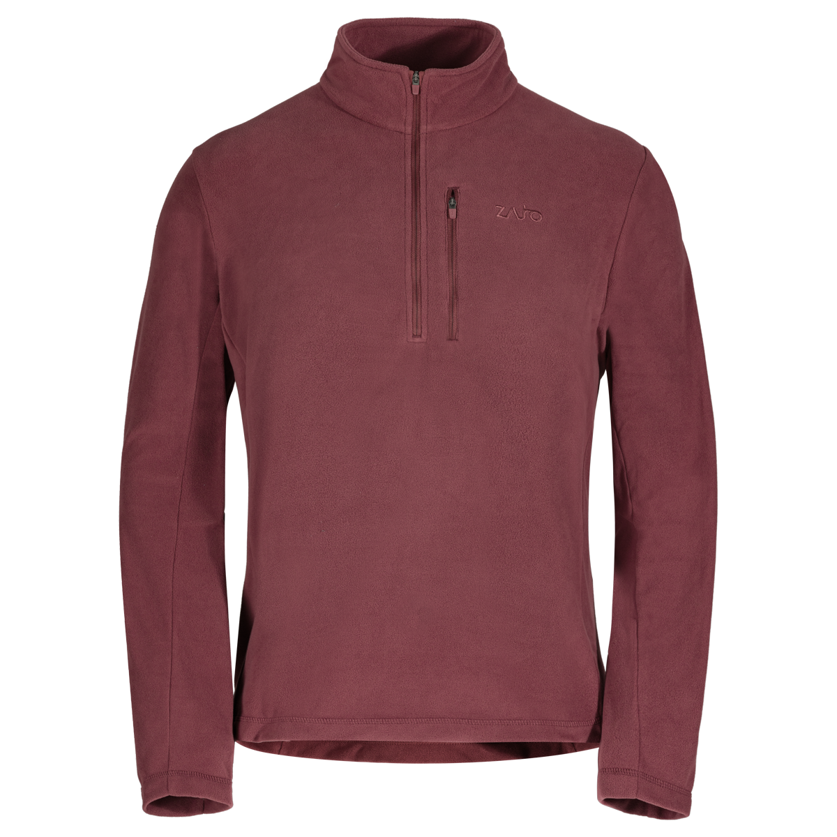 Auro Men's Fleece Zip Top — Burned Red