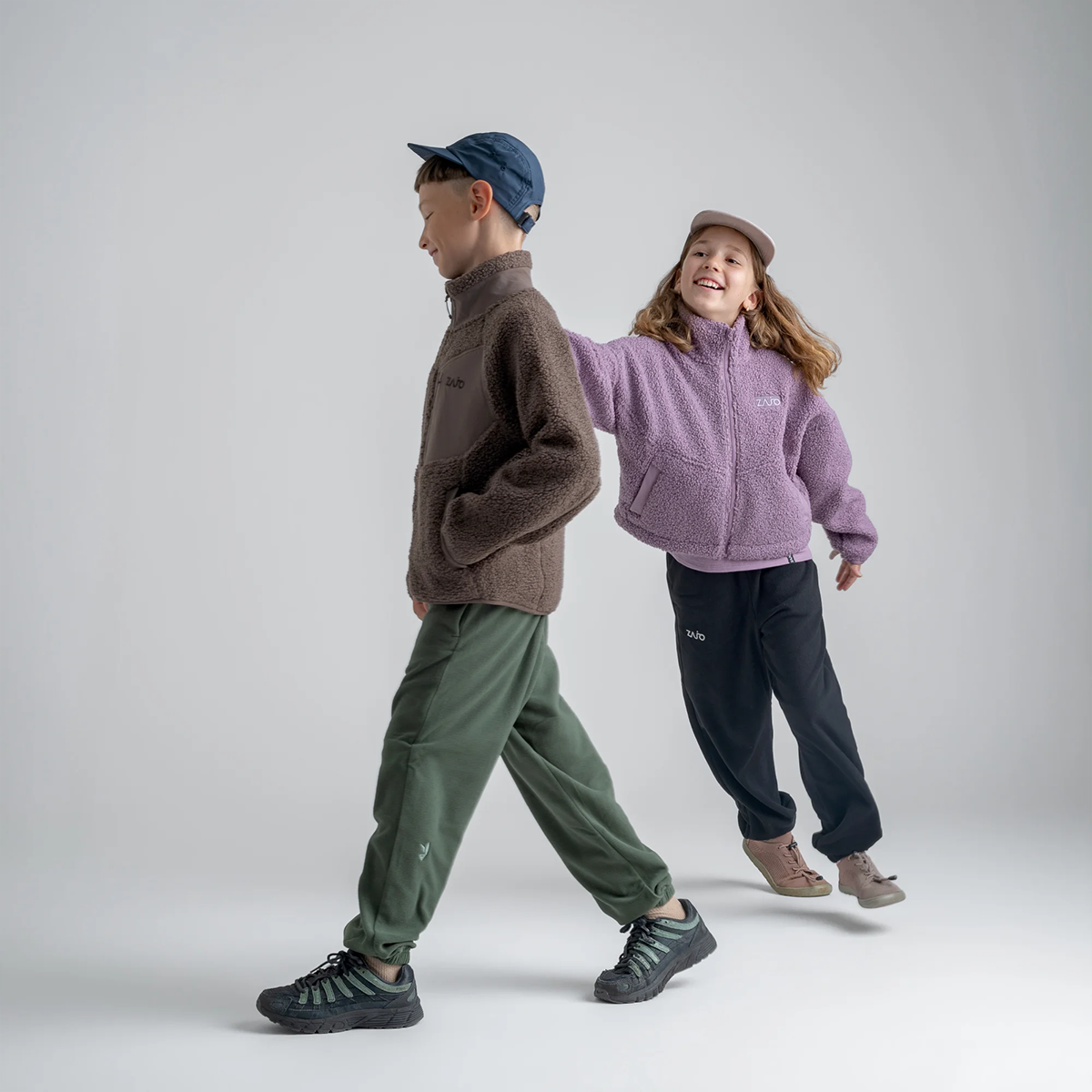 Palpo Kid's Pile Fleece Jacket — Cocoa Brown