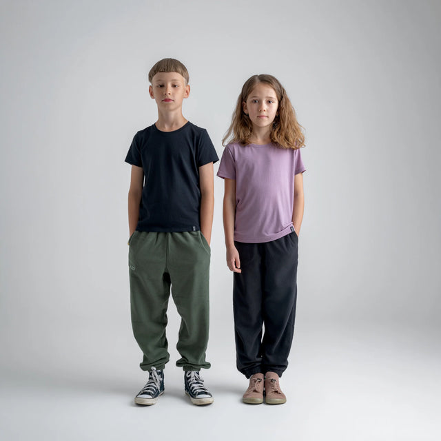Amo Kid's Merino T-shirt — Iced Mauve