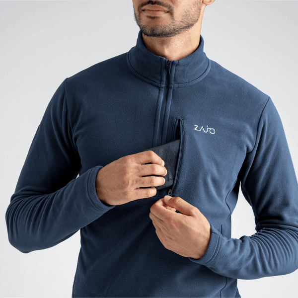 Auro Men's Fleece Zip Top — Thyme Green