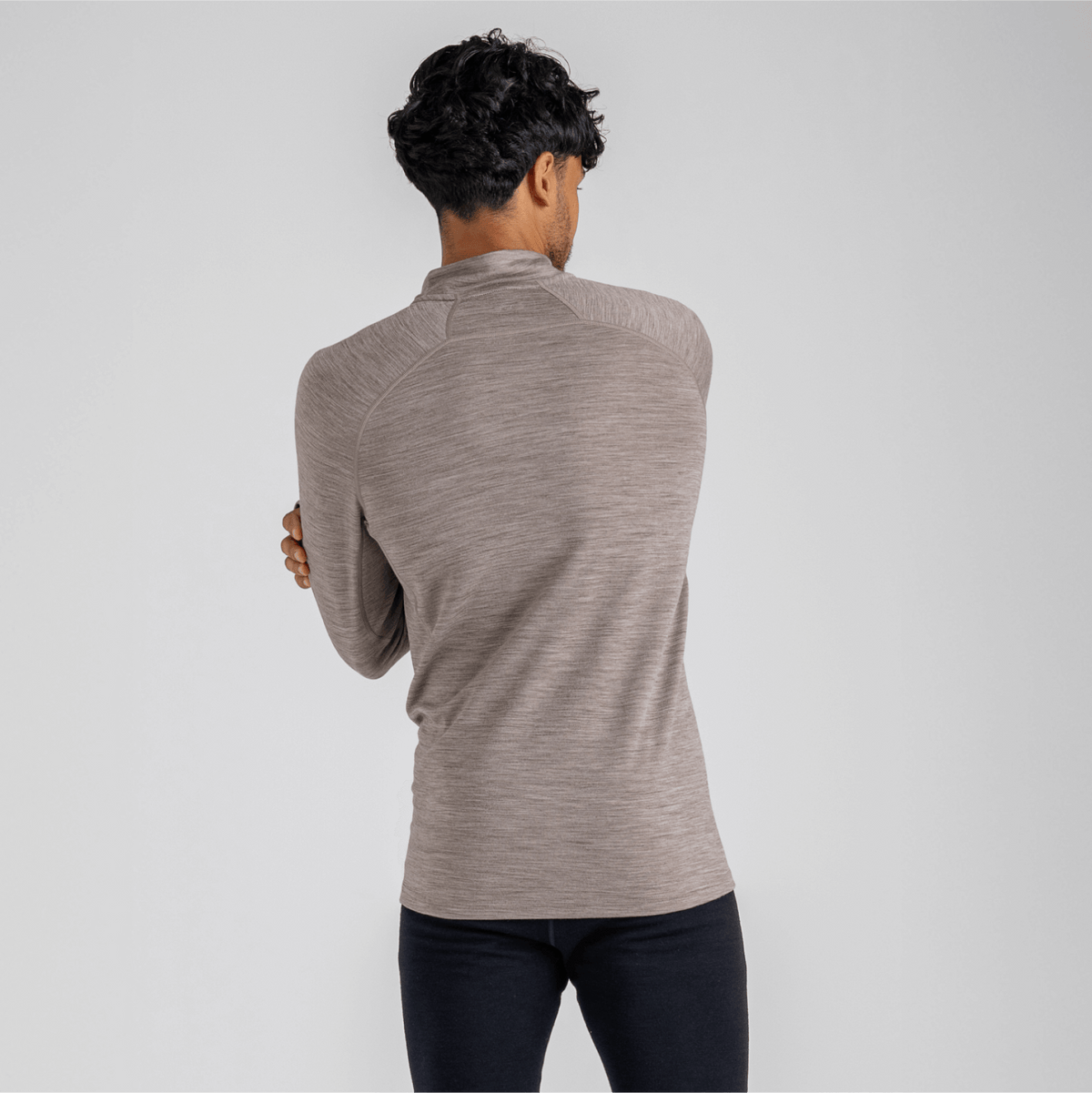 Hejma Men's Merino Zip Top — Blue
