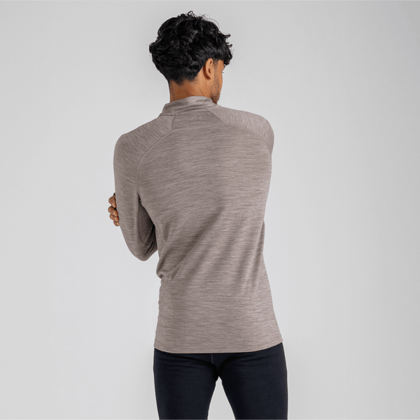 Hejma Men's Merino Zip Top — Blue