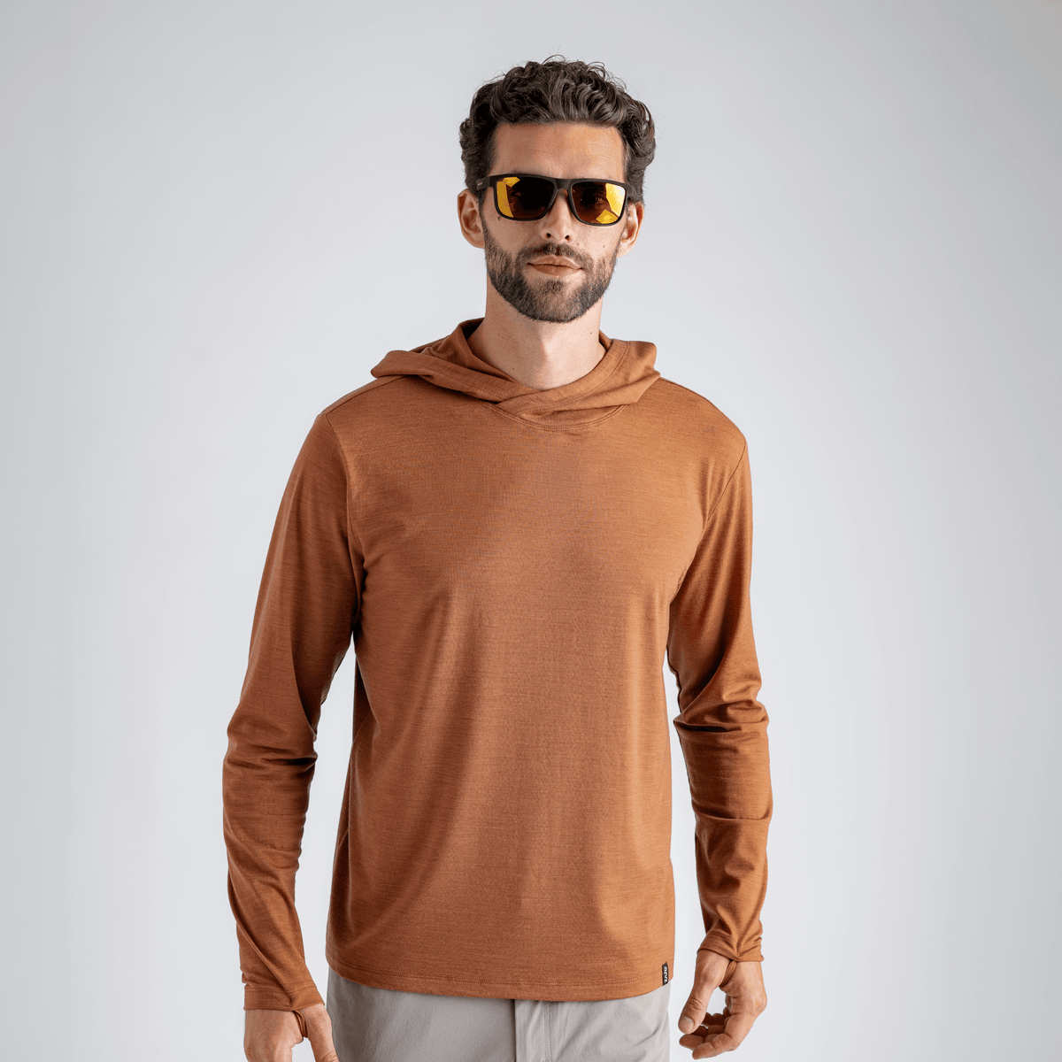 Kora Men's Merino Hoodie — Decadent Red