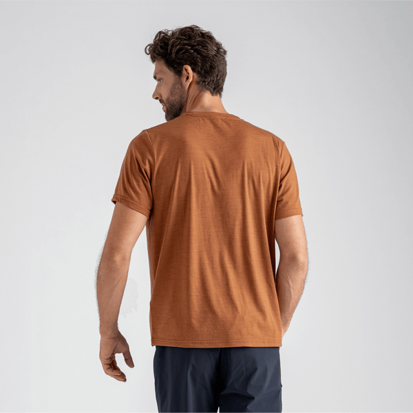 Kora Men's Merino T-shirt — Grey Navy