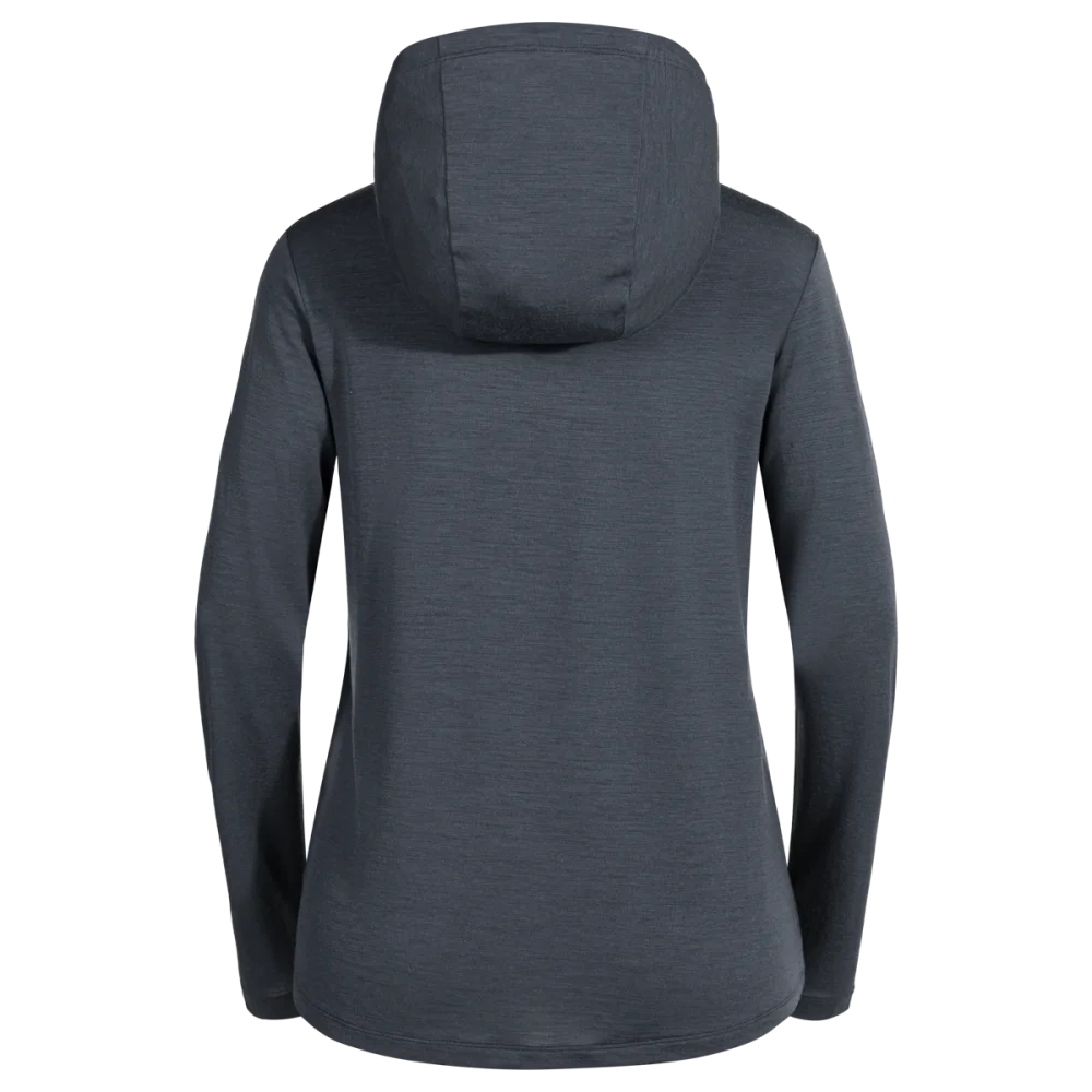 Kora Women's Merino Hoodie — Grey Navy