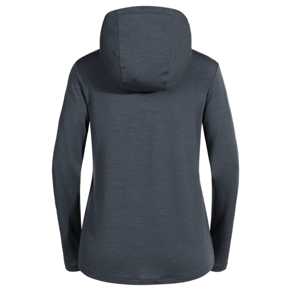 Kora Women's Merino Hoodie — Grey Navy