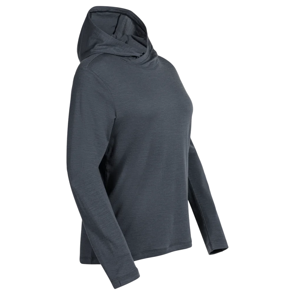 Kora Women's Merino Hoodie — Grey Navy