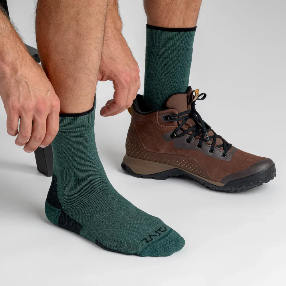 Kovri Merino High Socks — Grey Navy