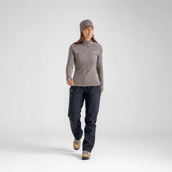 Kovri Women's Merino Grid Jacket — Earth Red