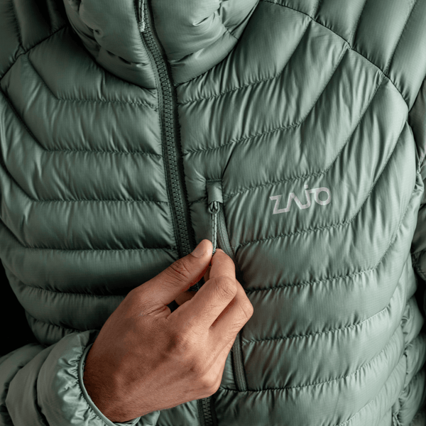 Nubaro Men's Insulated Hooded Jacket — Thyme Green