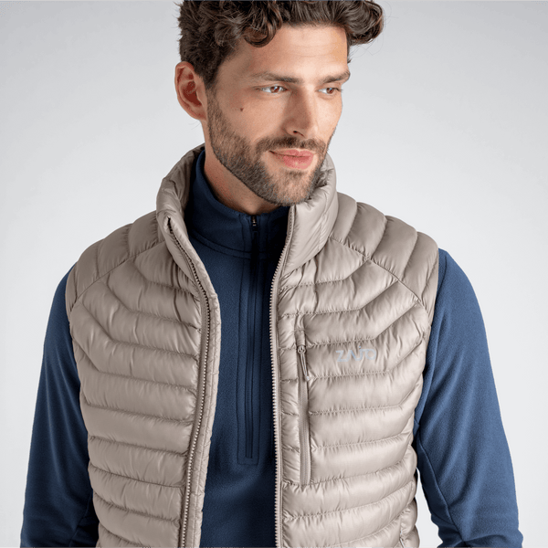 Nubaro Men's Insulated Vest — Golden Brown