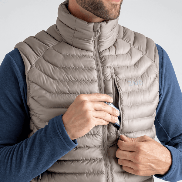 Nubaro Men's Insulated Vest — Golden Brown