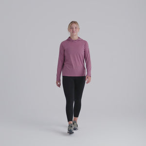 Kora Women's Merino Hoodie — Iced Mauve