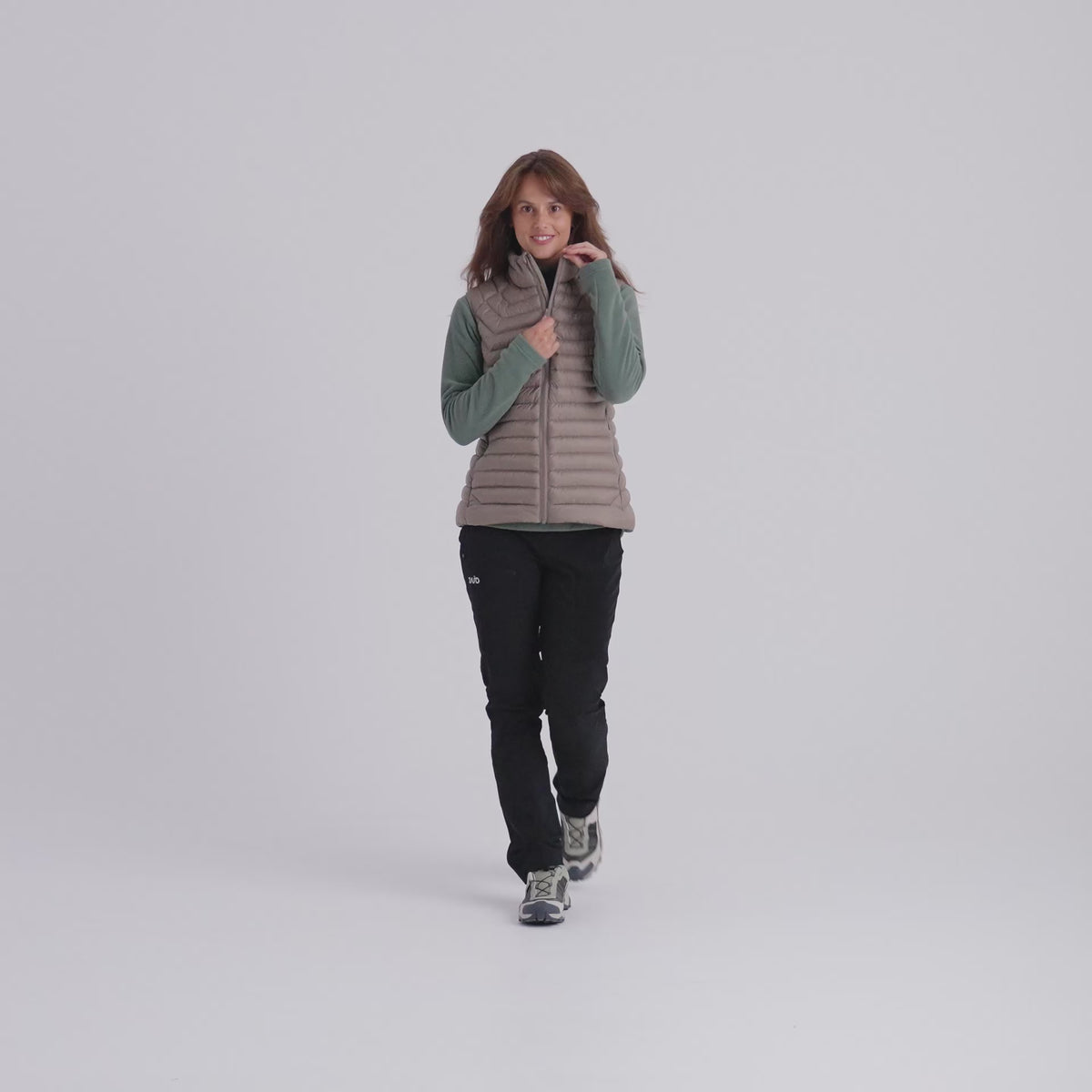 Nubaro Women's Insulated Vest — Taupe Beige