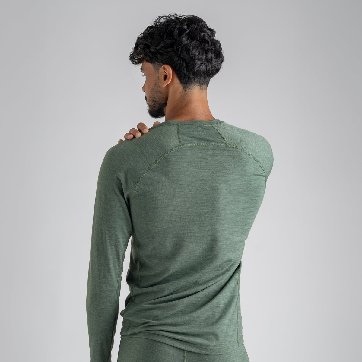 Senti Men's Merino Longsleeve — Thyme Green