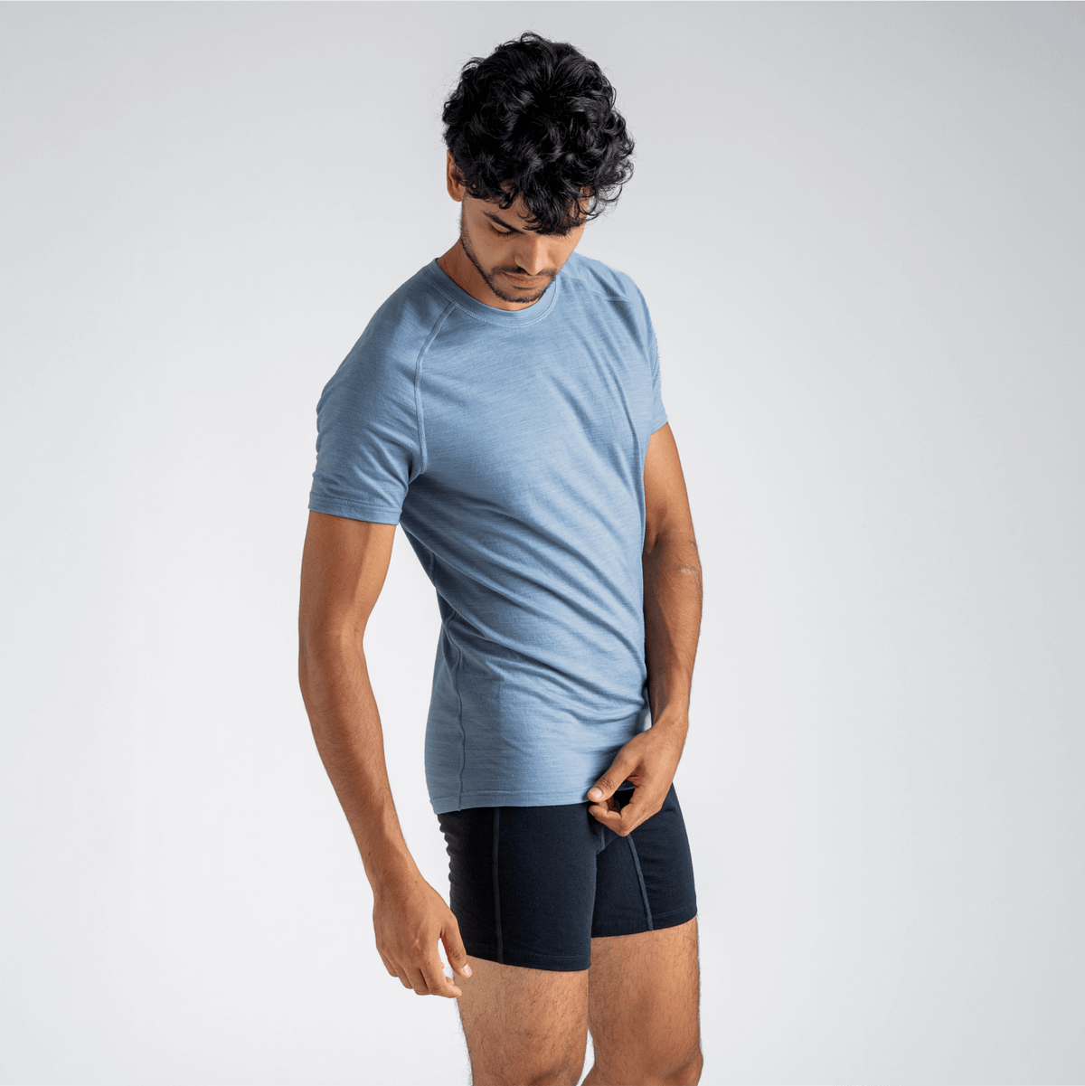 Senti Men's Merino T-shirt — Dark Navy