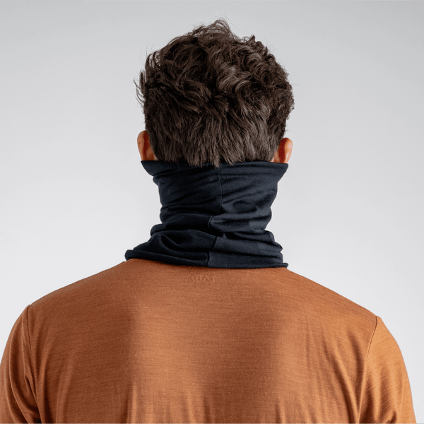Senti Merino Multifunctional Scarf — Black Olive