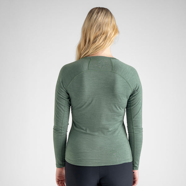 Senti Women's Merino Longsleeve — Thyme Green